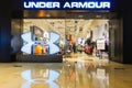 under armour logo sports retail shop window front