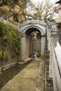 Under the arch bridge