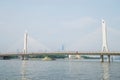 Under the background of blue sky Guangzhou Sea Bridge