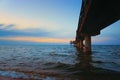 Under the Baltic Pier in Zinnowitz on the island of Usedom in Germany Royalty Free Stock Photo