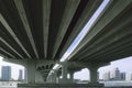 Under the big bridge in Miami Royalty Free Stock Photo