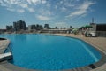 A swimming pool on the roof Royalty Free Stock Photo