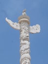 Under the blue sky standing huabiao