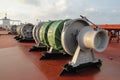 Under the blue sky and white clouds, sea sailing across the oil tanker, VLCC combined Royalty Free Stock Photo