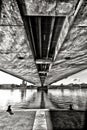 Under the bridge in metro way Royalty Free Stock Photo