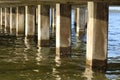 Under A Bridge That Is Over Water. Royalty Free Stock Photo