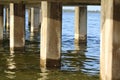 Under A Bridge That Is Over Water. Royalty Free Stock Photo