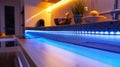 under cabinet lighting, using led strip lights under kitchen cabinets creates efficient task lighting, enhancing Royalty Free Stock Photo