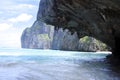 Under a cliff, in koh phi phi, thailand