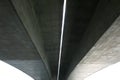 Under concrete bridge