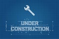 Under construction blueprint, technical drawing, scribble style Royalty Free Stock Photo