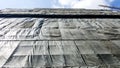 Under construction building that covered by black canvas Royalty Free Stock Photo