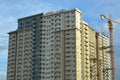 Under construction building facade on November 27, 2021 in Quezon City, Philippines