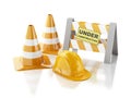 Under construction concept. 3d illustration Royalty Free Stock Photo