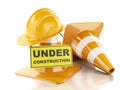 Under construction concept. 3d illustration Royalty Free Stock Photo