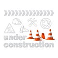 Under construction concept, sketched drawing with Royalty Free Stock Photo