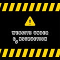 Under construction design tape warning banner, website development concept. Vector background design Royalty Free Stock Photo