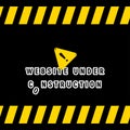 Under construction design tape warning banner, website development concept. Vector background design Royalty Free Stock Photo