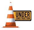 Under construction design, vector illustration. Royalty Free Stock Photo