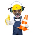 Under construction dog Royalty Free Stock Photo