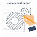 Under construction hand drawing Royalty Free Stock Photo