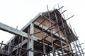 Under construction house with red brick wall Royalty Free Stock Photo