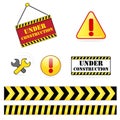 Under construction icon set Royalty Free Stock Photo