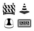 Under construction icon set design Royalty Free Stock Photo