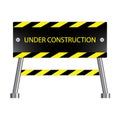 Under construction icon, isolated on white background, vector illustration.