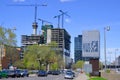 Under construction new Montreal`s Centre hospitalier de l`Universite de Montreal CHUM