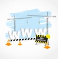 Under construction page. Vector illustration. Royalty Free Stock Photo