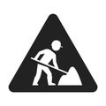 Under construction road sign