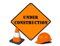 Under construction sign Royalty Free Stock Photo