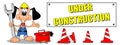 Under construction sign Royalty Free Stock Photo