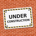 Under construction sign Royalty Free Stock Photo