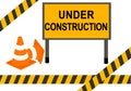 Under construction sign Royalty Free Stock Photo