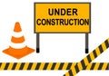 Under construction sign Royalty Free Stock Photo