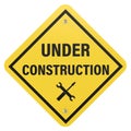 Under construction sign Royalty Free Stock Photo