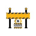 Under construction sign, icon, symbol, button, logo Royalty Free Stock Photo