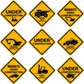 Under construction signs Royalty Free Stock Photo