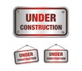 Under construction signs Royalty Free Stock Photo