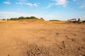 Under construction site with blue sky background Royalty Free Stock Photo