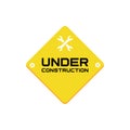 Under construction icon vector template Royalty Free Stock Photo