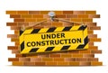 Under construction wall Royalty Free Stock Photo
