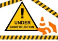 Under construction warning Royalty Free Stock Photo