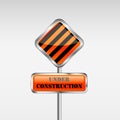 Under Construction Yellow Sign Royalty Free Stock Photo