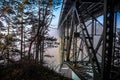 Under Deception Pass Bridge, Whidbey Island Royalty Free Stock Photo