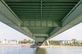 Under the Deutzer Bridge from the Rhine River Royalty Free Stock Photo