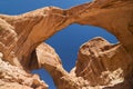 Under the Double Arch in Arches Royalty Free Stock Photo