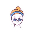 Under-eye masks RGB color icon